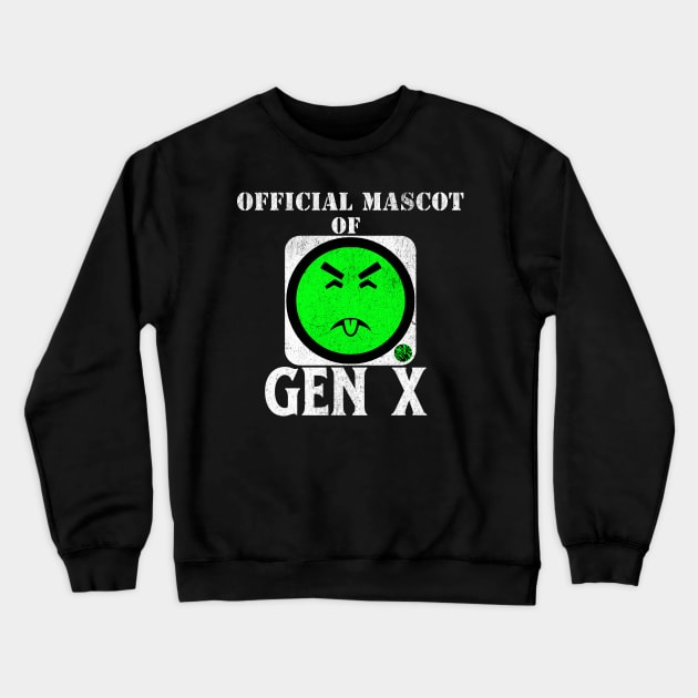 Funny Generation X Gen X Mr Yuk 80's and 90's Vintage and Nostalgic Gift Idea Crewneck Sweatshirt by anarchyunion